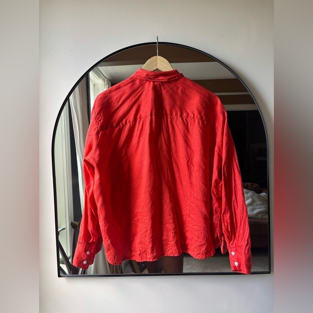 H&M premium collection | linen button up | size small - Picture 5 of 6
